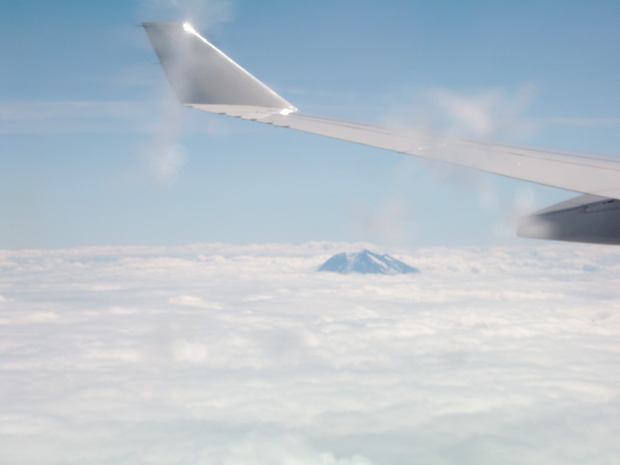Mount Hood aus dem Flugzeug